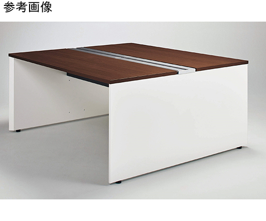 フリーアドレスデスクシステム〈パルフィーノ〉　両面タイプ　連結型（ホワイト脚タイプ）　ウォールナット/ホワイト　PAR-1612R-WNW
