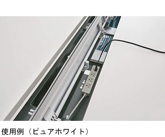 フリーアドレスデスクシステム〈パルフィーノ〉　両面タイプ　基本型（ホワイト脚タイプ）　木目/ホワイト　PAR-2014K-MW