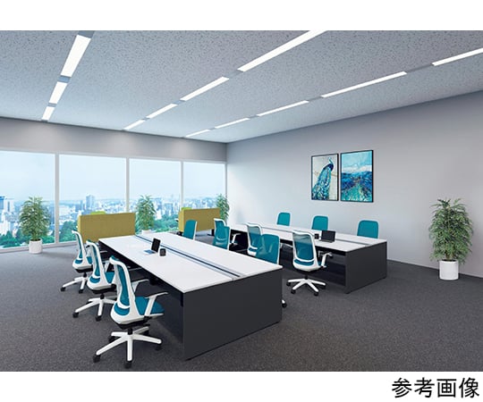 フリーアドレスデスクシステム〈パルフィーノ〉　両面タイプ　基本型（ホワイト脚タイプ）　木目/ホワイト　PAR-2014K-MW