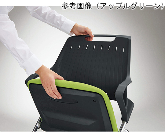 背パッド付タイプ　ミーティング用チェアー〈レピス〉　チェリーレッド　No.3991PF-K
