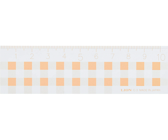 取扱を終了した商品です］ギンガムチェック定規 オレンジ（D） C-3 64