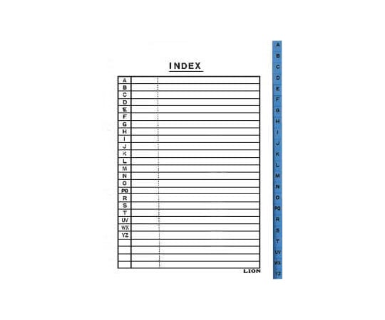ファイル用　ABC見出し　A4　ファイル用インデックス