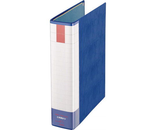 パイプ式ファイル両開き〈環境〉　ブルー