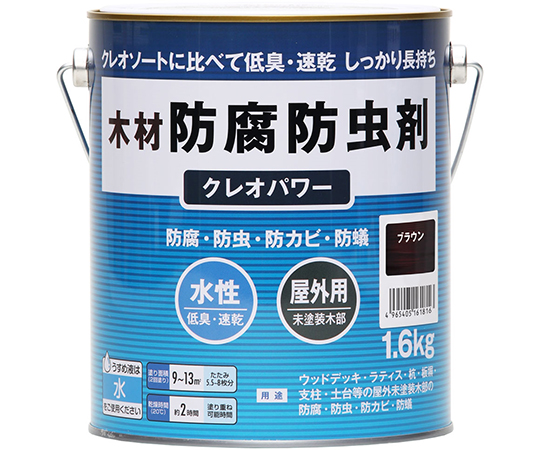 選ぶなら 和信ペイント クレオパワー ブラウン 14kg #800355 - DIY・工具