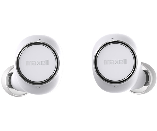 ［取扱停止］maxell Bluetooth対応完全ワイヤレスカナル型ヘッドホン ホワイト　MXH-BTW2000WS