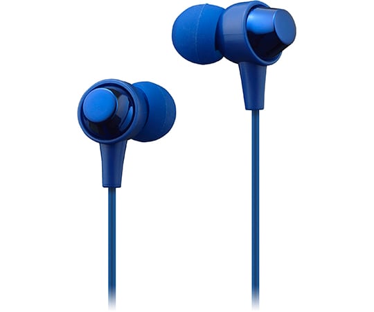 maxell マイク搭載リモコン付カナル型ヘッドホン「+FiT」 ダークブルー