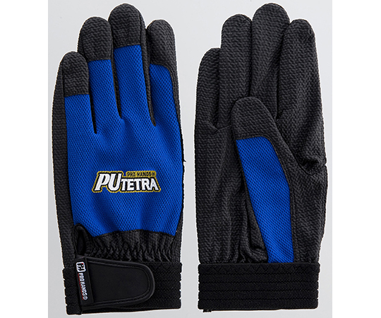合成皮革手袋 PUテトラ TE-007 ブルー M 1ケース（10双入） 0910