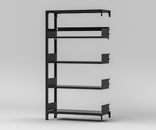 書架RKU　連結　D340天地5段　傾斜1段付