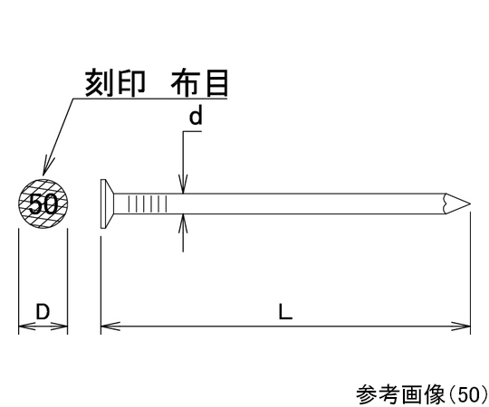 ワイヤー連結カラーN釘 DFC31-65N オレンジ