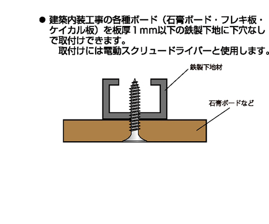 64-8317-97 ステンレス 軽天ビス フレキ 3.0x20 （D7）（1000）1箱