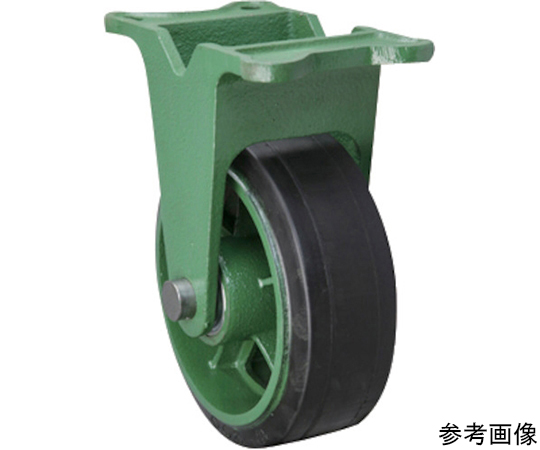 鋳物製キャスター 幅広型固定金具付ゴム車輪 100X50