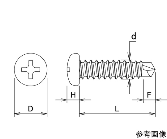 YAIBA JISドリルねじ ナベ頭 ファインパシべート 4.2x32