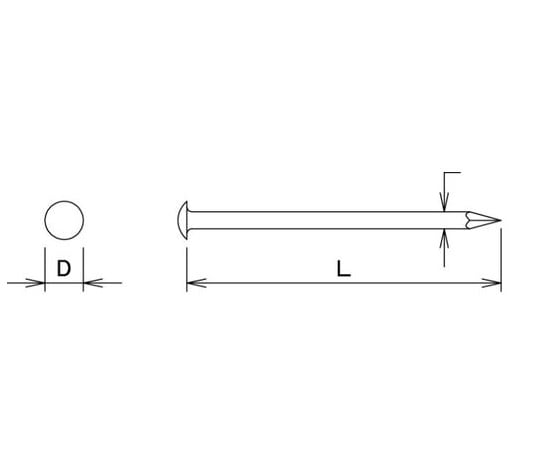 HP 真鍮釘 丸頭 2.4×45 14本入