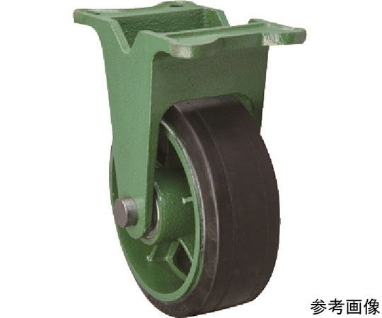 鋳物製キャスター 幅広型固定金具付ゴム車輪 125X65