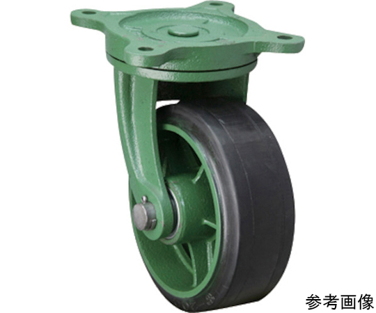 鋳物製キャスター 幅広型自在金具付ゴム車輪 200X75