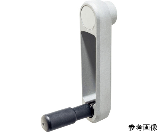機械用ハンドル クランクハンドル ハンドル折りたたみ可 シルバー 取付穴（mm）：角穴14
