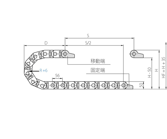 64-8359-40 エナジーチェーン ケーブル保護管 10リンク 2700.07.063.0-10L 【AXEL】 アズワン