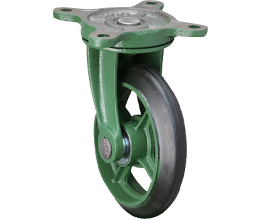 鋳物製キャスター 標準型自在金具付ゴム車輪 300パイ