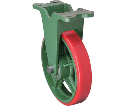 鋳物製キャスター 標準型固定金具付ウレタン車輪 300