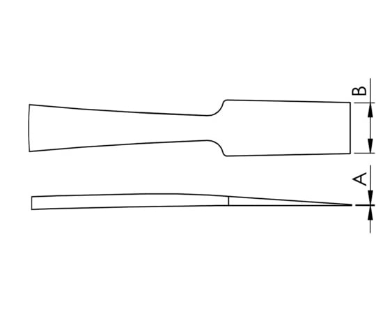 64-8368-35 耐酸耐磁ステンレスピンセット 120mm 先平型タイプ・ハンドルギザ付 34A-SA-1-IT