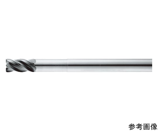 4枚刃 不等すくい角ロングリーチラジアスエンドミル ミリ仕様 Z1MPLC（TXコーティング） 刃径8mm 刃長10mm 全長75mm シャンク径8mm