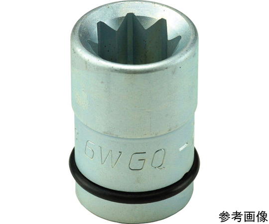 インパクト用スーパースリム袋ナット用ソケット 差込角：19mm 対辺：二重4角19mm