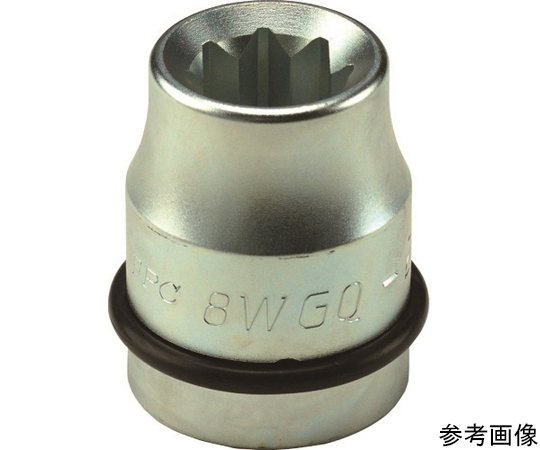 インパクト用スーパースリム袋ナット用ソケット 差込角：25.4mm 対辺：二重4角21mm