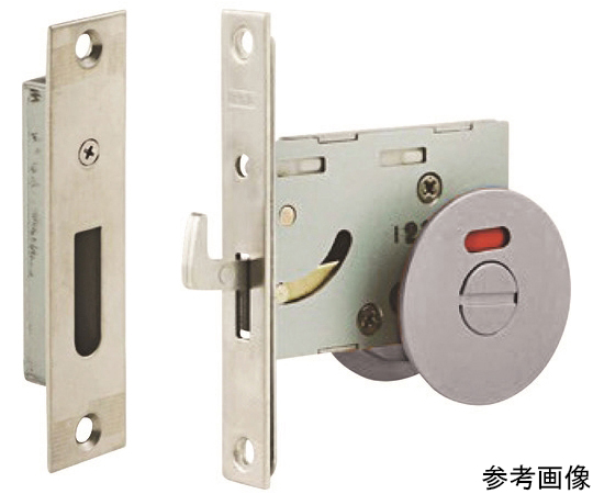 ケース引戸鎌錠　シルバー　（表示付）　B/S38mm