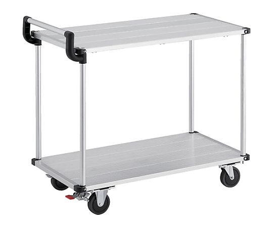 アルミ台車　アルパカート　省音　2段式片袖タイプ　900×480mm　ストッパー付