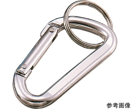 アルミカラーフック（シルバー）　線径8mm　長さ80mm