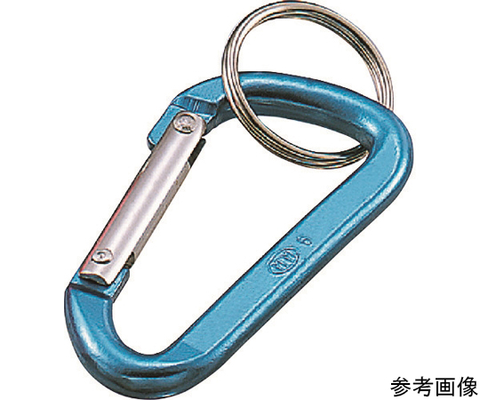 アルミカラーフック（ブルー）　線径8mm　長さ80mm