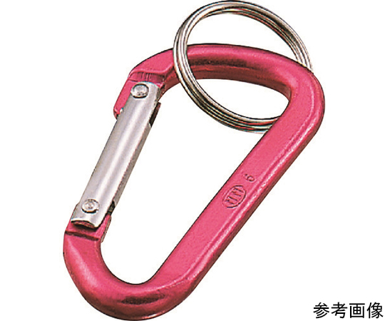 アルミカラーフック（ピンク）　線径6mm　長さ60mm