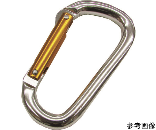 アルミカラビナ環なし（シルバー）　線径12mm　長さ116mm