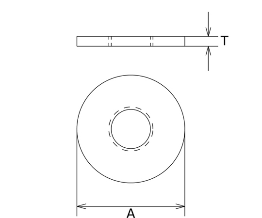 アイボルト ステンレス ねじ付座金 M-6 A：20mm 1袋（5個入）