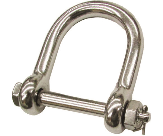 ステンレス ワリピン式ワイドネジシャックル 呼び9mm 使用荷重2.94kN