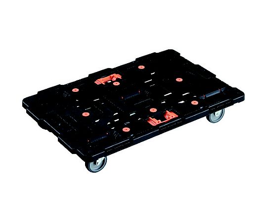 連結式樹脂製平台車　ビートル　900X600　自在3輪　とめたろう付