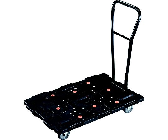 連結式樹脂製平台車　ビートル　900X600　自在3輪　脱着式ハンドル付