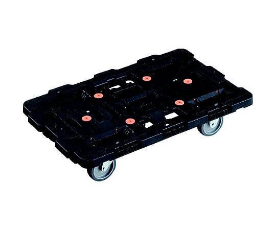 連結式樹脂製平台車　ビートル　700X450　自在3輪