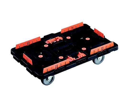 連結式樹脂製平台車 ビートル 700X450 自在3輪 コボレ止めセット とめたろう付