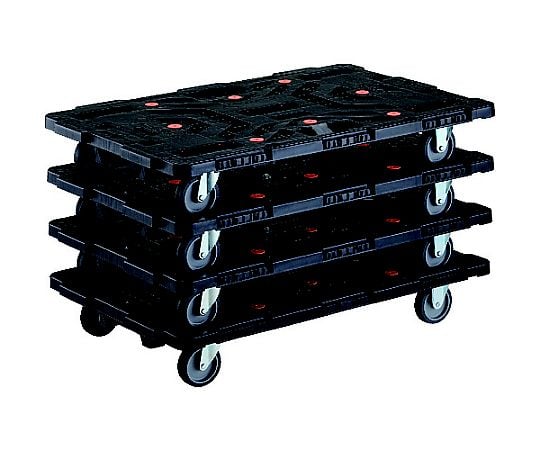 まとめ買い 連結式樹脂製平台車 ビートル 900X600 自在3輪 4台セット