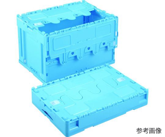 抜き取り防止機能付き折りたたみコンテナ 627700 CFS42NRNRブルー