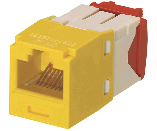 カテゴリ5E　RJ45モジュラージャック　UTP　TGタイプ　黄