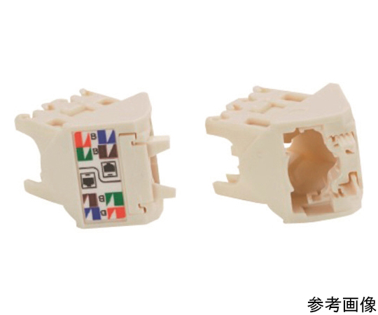 Mini-Com モジュラージャックTGタイプ用 左右45度アングルキャップ カテゴリ6 オフホワイト 10個入