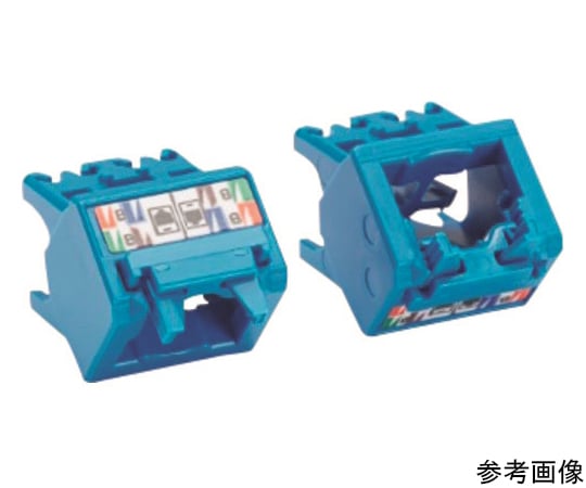 Mini-Com モジュラージャックTGタイプ用 上下45度アングルキャップ カテゴリ6A 青 10個入