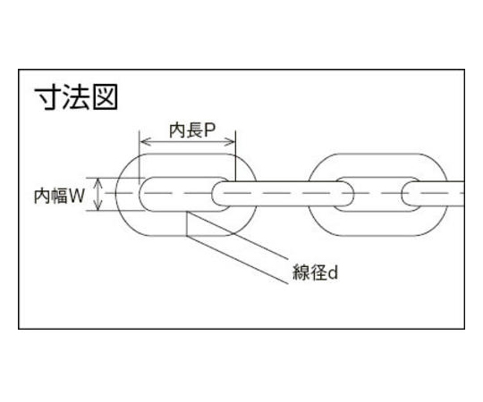 64-8473-31 銅チェーン CU-3 長さ・リンク数指定カット 1.1～2m CU-3