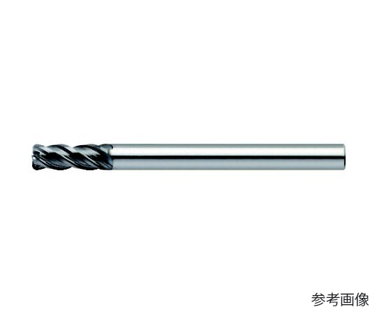 4枚刃不等分割不等リード高能率ラジアスエンドミル　外径1×コーナー半径R0.2×刃長2.5×全長50