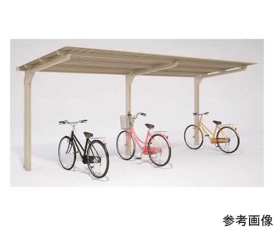 自転車置場サイクルロビー　連結型スチール屋根　間口2700