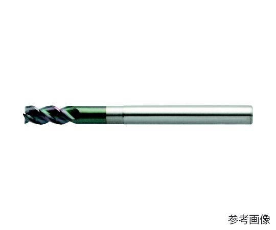 DLCコートアルミ用3枚刃高能率ロングネックスクエアエンドミル