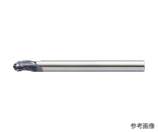 DLCコート3枚刃ボールエンドミルDLC-CFB　R0.5×刃長1.5×全長50×シャンク径4