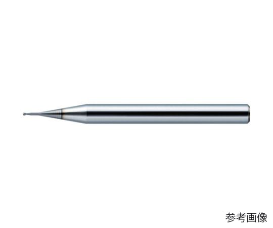 DLCCOAT2枚刃銅電極加工用ロングネックボール　R1×有効長10×刃長1.6×シャンク径4